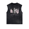 Stone Wash Cupid Sniper Streetwear Tank Top
