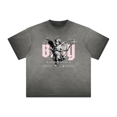 Heavyweight Cupid Sniper Streetwear Graphic Tee