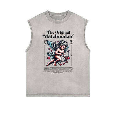 Cupid Sniper Streetwear Graphic Sleeveless Tee