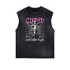 Stone Wash Cupid Sniper Streetwear Tank Top