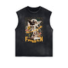 Stone Wash Cupid Sniper Streetwear Tank Top