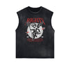 Stone Wash Cupid Sniper Streetwear Tank Top