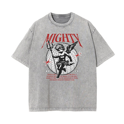 Stone Wash Cupid Sniper Streetwear Tee
