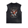 Stone Wash Cupid Sniper Streetwear Tank Top