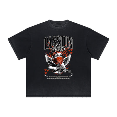 Faded Cupid Sniper Streetwear Graphic Tee