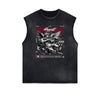 Stone Wash Cupid Sniper Streetwear Tank Top