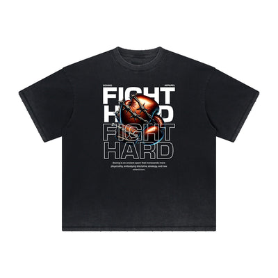 Heavyweight Distressed Streetwear Graphic Tee