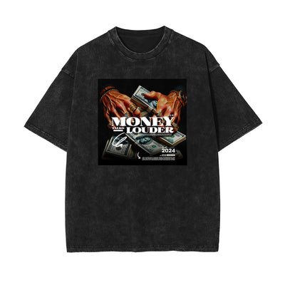 Washed Faded Abstract Graphic Tee