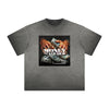 Heavyweight Faded Abstract Pattern Tee