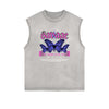 Stone Wash Abstract Pattern Tank Top