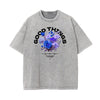 Stone Wash Streetwear Pattern Tee