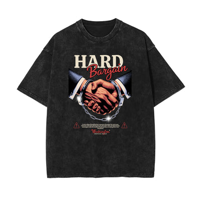 Washed Street Style Graphic T Shirt