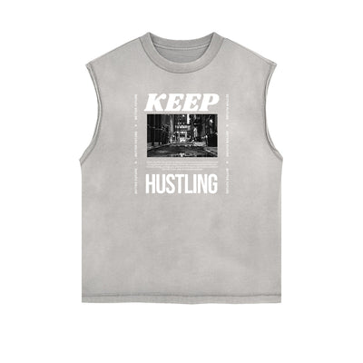 Street Style Abstract Graphic Tank Top