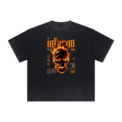 Washed Streetwear Street Pattern Tee