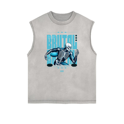 Street Style Abstract Graphic Tank Top