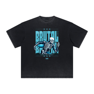 Heavyweight Street Style Abstract Graphic Tee