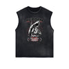 Washed Faded Streetwear Pattern Tank