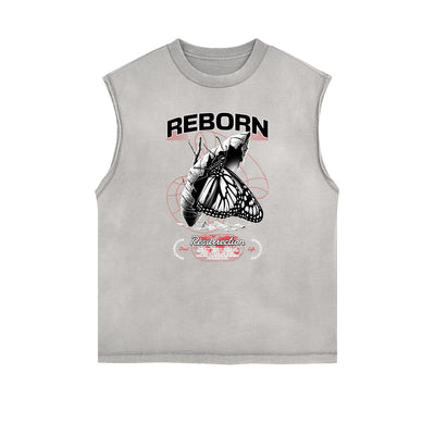 Street Style Abstract Graphic Tank Top