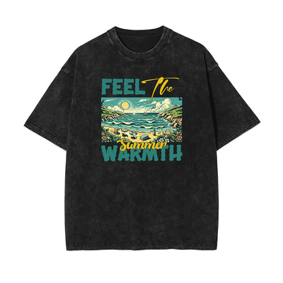 Stone Wash Streetwear Graphic Tee