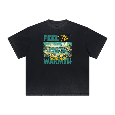 Heavyweight Street Style Abstract Graphic Tee