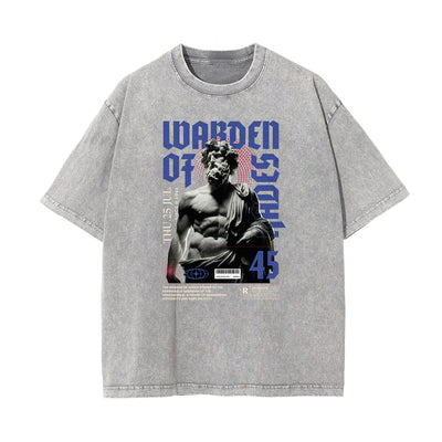 Washed Faded Street Style Pattern Tee