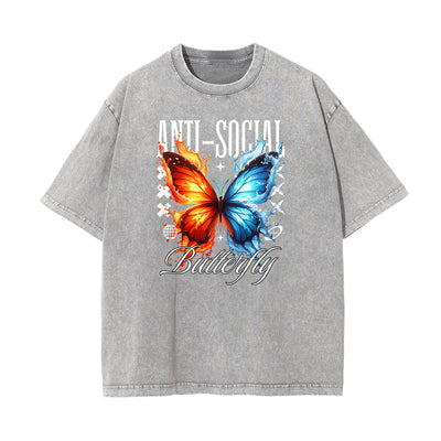 Washed Streetwear Aesthetic Graphic Tee