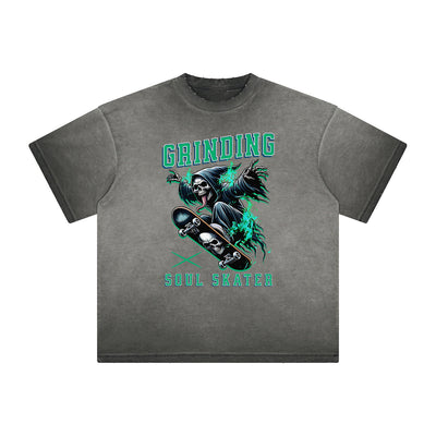 Distressed Streetwear Inspired Pattern Tee