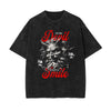 Stone Wash Streetwear Pattern T Shirt