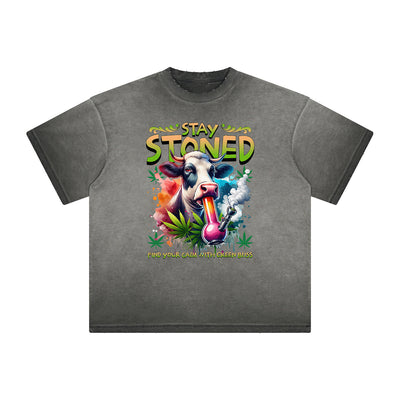 Heavyweight Edgy Street Style Graphic Tee