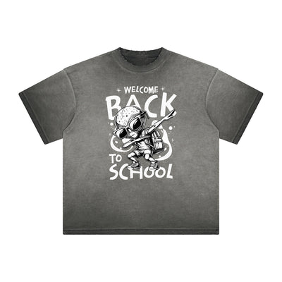Distressed Streetwear Graphic Thick Tee