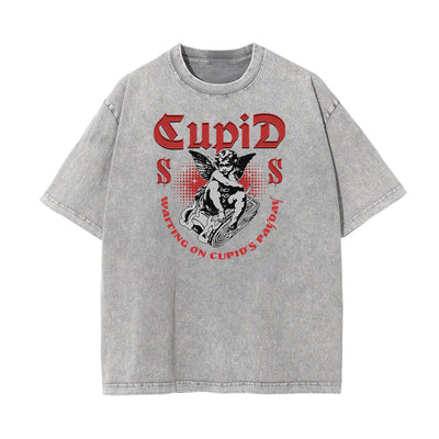 Washed Faded Cupid Statues Graphic Tee