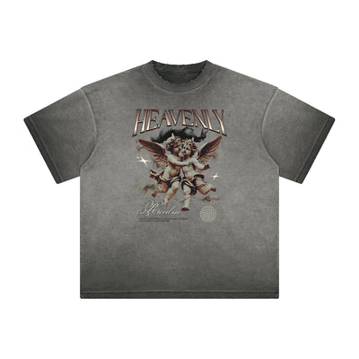 Faded Cupid Streetwear Graphic T Shirt
