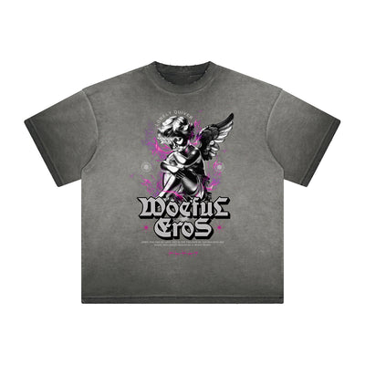 Faded Streetwear Cupid Angle Graphic Tee