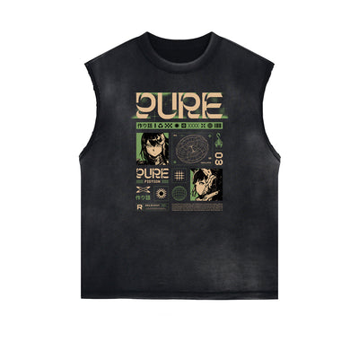 Sleeveless Thick Y2K Anime Graphic Tee
