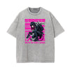 Washed Faded Y2K Anime Pattern Tee