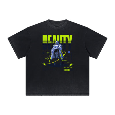 Distressed Y2K Manga Style Graphic Tee