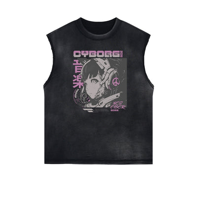 Anime Character Print Tank Top