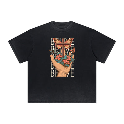 Heavyweight Butterfly Graphic T Shirt