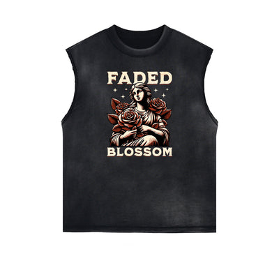 Sleeveless Celestial & Angel Pattern Tee