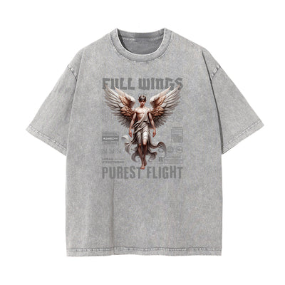 Faded Celestial & Angel Pattern Tee