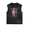 Faded Frayed  Angel Statue Graphic Tank