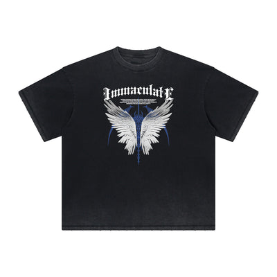 Heavyweight Angel Streetwear Pattern Tee