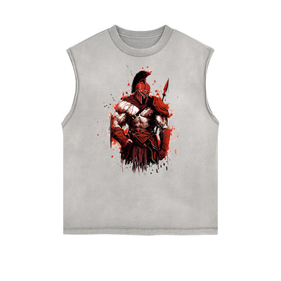 Spartan Fighter Warrior Graphic Tank Top