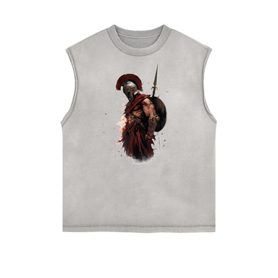 Spartan Fighter Warrior Graphic Tank Top