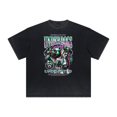 Heavyweight Faded Gangsta Pattern Tee