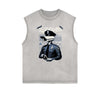Faded Frayed Gangsta Graphic Tank Top