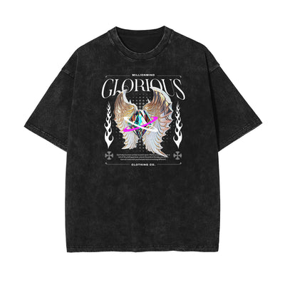 Washed Chrome Y2K Streetwear Graphic Tee
