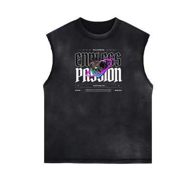Sleeveless Chrome Y2K Streetwear Graphic Tee