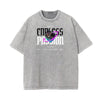 Faded Chrome Y2K Streetwear Pattern Tee