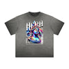 Distressed Vanquisher Neon Y2K Pattern Tee